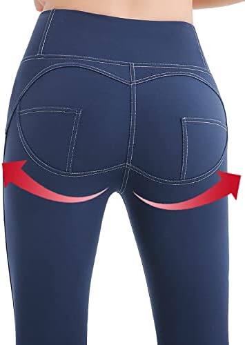 Confortável um jeggings for women high way barriga controle jean leggings