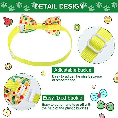 20 peças Summer Pet Pet Bow Trecy Collar inclui 12 peças laços de pescoço de gato de cachorro ajustáveis