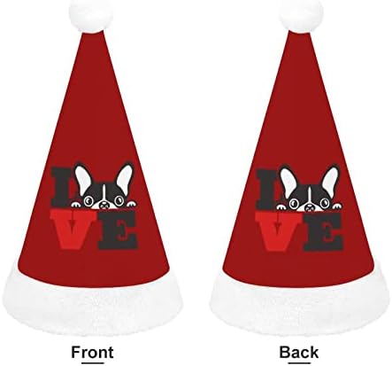 Boston Terriers chapéu de natal de natal macus food boné engraçado gorro para a festa festiva