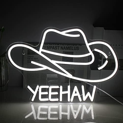 Nxyx Cowboy Hat Neon Sign Cowboy LED SIGN para decoração de parede Decoração USB Luz de chapéu