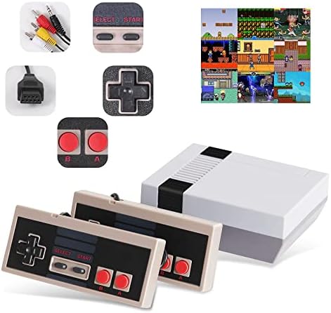 Joulin Classic Mini NES Retro Video Game Console com 620 jogos pré-carregados com 2 controladores,
