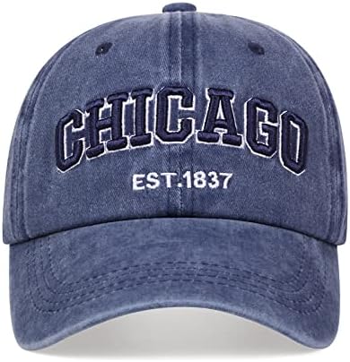 Chicago chapéu para homens mulheres bordados 3d bordados vintage city papai chapéu de beisebol