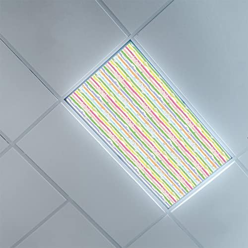Tampas de luz fluorescentes para o teto dos painéis do difusor de luz-rainbow-abordagem de padrão-fluorescentes
