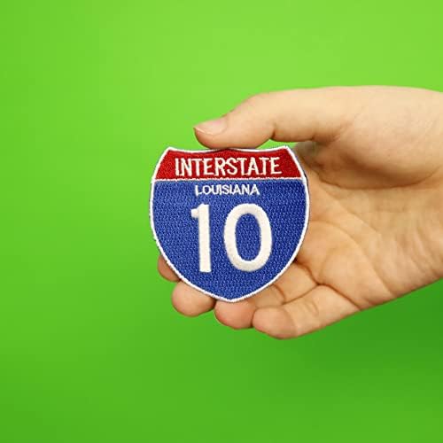 Interestadual 10 patch i-10 signo rodoviário bordado ferro no Texas