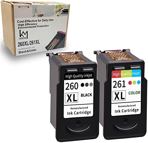 Cartuchos de tinta compatíveis PG-260XL/CL-261XL Substituição para Canon 260xl 261xl, Remanufaturado 260xl 261xl