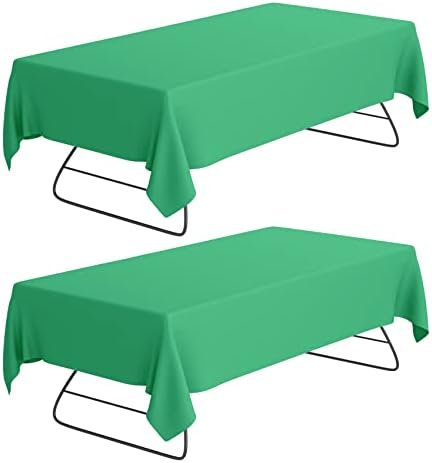 Toca de mesa Btmooz, toalhas de mesa verdes de plástico, toques de mesa de plástico para festas