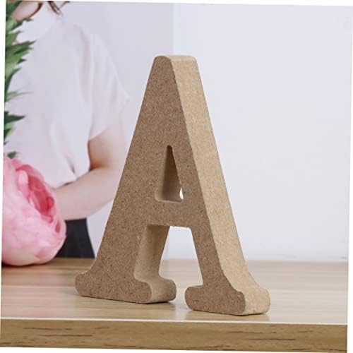 Besportble Decor de decoração decoro letras de madeira para letra de alfabeto de parede letra de letra