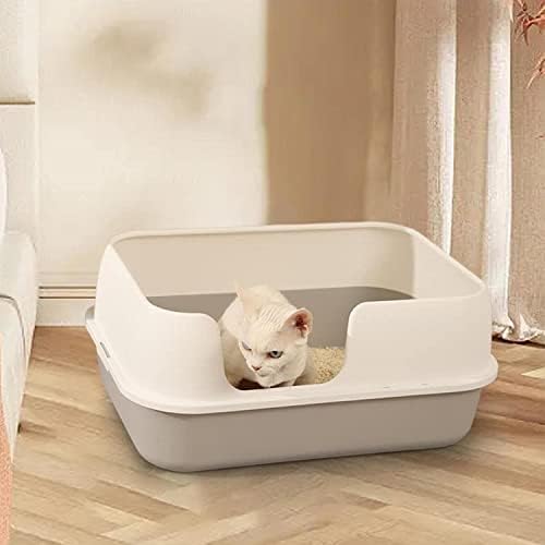 Bandeja de areia de areia de gato de cachorro banheiro de alta face semi -fechado Medida 24.4x17.3x10.2inch Pet