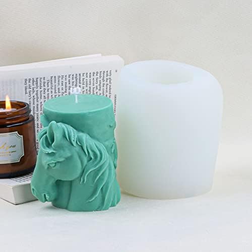 Cestony 3D Animal Horse Candle Silicone Molds para fazer vela de aromaterapia com resina de vela Candas de sabão