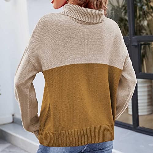 2022 suéter para mulheres turtleneck de malha de malha de malha de malha de manga longa de manga longa