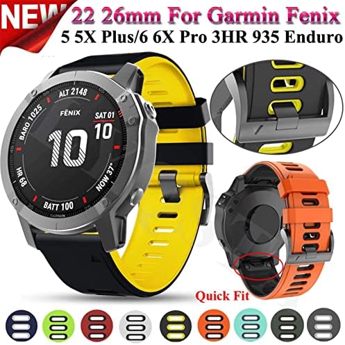 Aehon Sport Silicone Smart Watch Bracelet Strap for Garmin Fenix ​​6x 7 7x 3HR 935 945 abordagem S60 S62 Quick