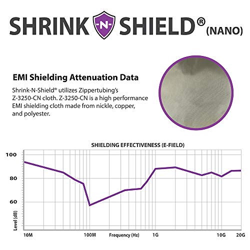 Encolher -n -shield - 2: 1 - tubo de encolhimento de calor em blindagem emi com fio de terra - 0,125