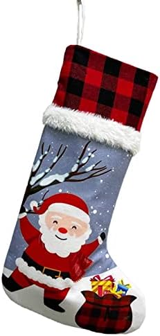 Zsqzjj Novo meias de natal Supplias de decoração de Natal Meias de Natal Pingente de Natal Meias