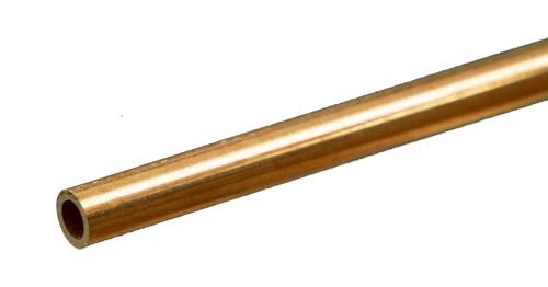 K&S Metais de precisão 8207 Tubo de latão redondo, 3/16 x 0,029 x 12 , 1 peça, feita nos EUA
