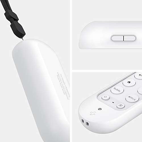 Spigen Silicone Fit projetado para Chromecast com o Google TV Voice Remote Case Caso - White