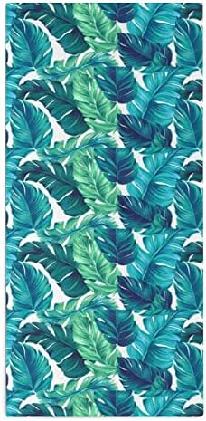 Planta tropical folhas toalhas de pano 28,7 x13.8 face panos de fibra superfina toalhas altamente absorventes