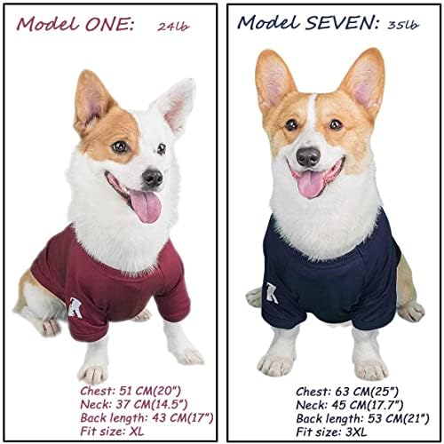 Camisetas de cachorro Koneseve Blank T-shirt macio para cães de cachorrinho de cachorro de garotão