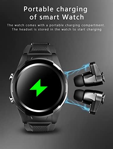 Sudroid Smart Watch com fones de ouvido, 2 em 1 Bluetooth Smart Watch for Android iPhone, Fitness Tracker Watch,