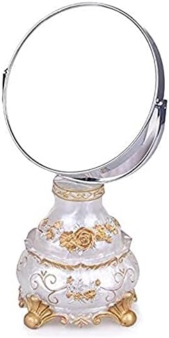 Espelho de molho espelhado de vaidade, espelho de vaidade de dupla face 360 ​​° Rotação espelho cosmético, com ampliação