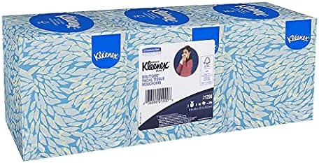 Kleenex 21200 Facial Facial, 2 camadas, caixa pop-up, 95/caixa, 3 caixas/pacote