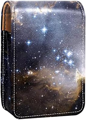 Caixa de batom mini mini com espelho para bolsa, espaço para o espaço da galáxia da galáxia