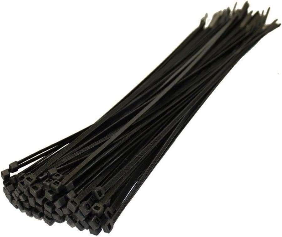 Shatchi 100 pacote de gravata de cabo forte preto 4,8-200mm