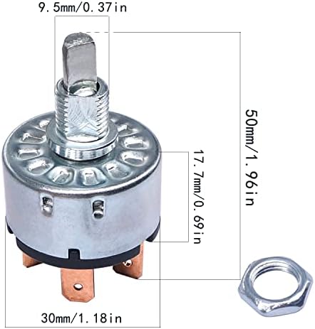 Chave de troca de TAISS 32A 690V 4 Posição 12 Terminais interruptor seletor LW26-32 0-3/3 + interruptor rotativo