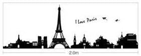 Star-Trade USA LLC I Love Paris Eiffel Tower Sticker Decal