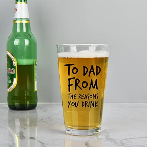 Pai Presente - Para o pai, pelas razões pelas quais você bebe cerveja com copo de cerveja 15 oz, papai cerveja