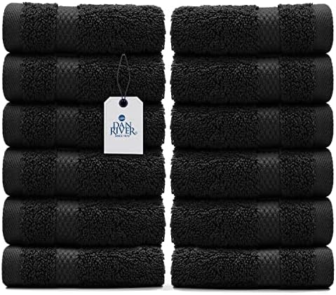 Dan River algodão toalhas 12 pacote - panos de panos de qualidade premium toalhas macias e altamente absorventes