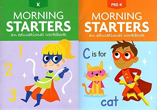 PRÉ -K & JACASTEN - Pastas de trabalho educacionais para iniciantes da manhã - Conjunto de 2 livros - V10