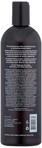 John Masters Organics Scalp Scalp Shampoo 16 oz | Spearmint e MeadowSweet orgânico | 70% ingredientes orgânicos