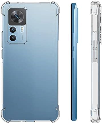Teroxa Clear Case para Xiaomi Mi 12t Pro, Slim Fit TPU Tampa traseira macia transparente com 4 canto à prova de