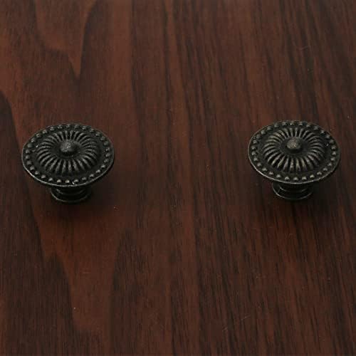 FAOTUP 4PCS Bronze Bronze liga de zinco Vintage Botão redonda, botões de gabinete de bronze antigo, botões
