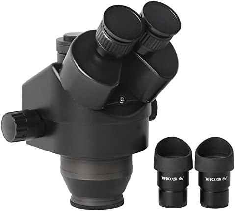 Acessórios para microscópio 3,5x 7x 45x 90x Microscópio estéreo focular simul-focal WF10X/20mm Laboratório de óculos consumíveis preto)