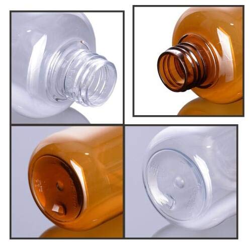 2pcs 200ml vazio recarregável âmbar garrafas de animais de estimação contêineres armazenamento de panela