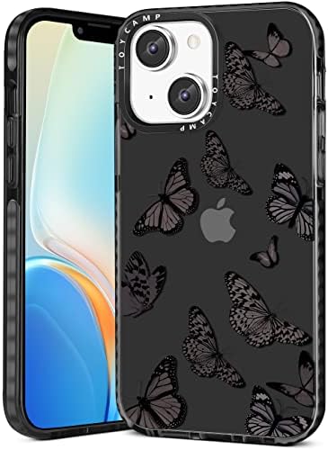 ToyCamp for iPhone 14 Plus para mulheres, Butterfly Butterfly Cute Animal Firly Print Design para meninas Teens