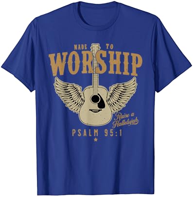 Fé para adorar Salmo 95, camiseta cristã da Bíblia