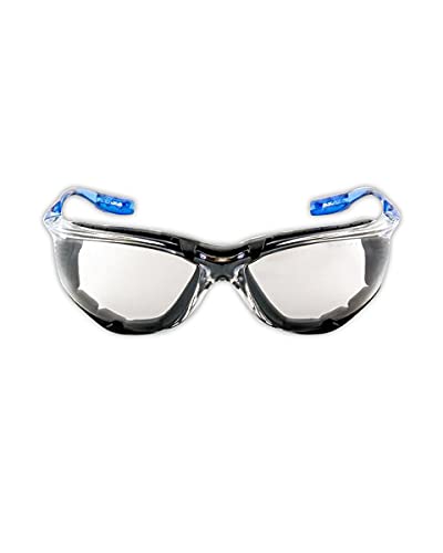 3M 10078371118744 Virtua CSS Protetive Eyewear com junta de espuma, transparente/azul