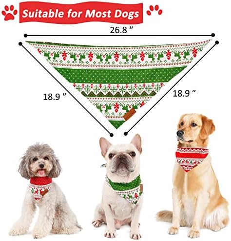Moledino Christmas Dog Bandana para meninos meninos, fofo engraçado de cachorro bandana colar