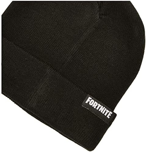 Fortnite Boys Beanie Hat & Luves Set, preto, tamanho único