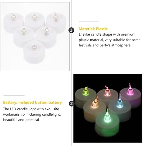 Luzes decorativas de LED e luminárias de velas sem chamas eletrônicas LED: 12pcs Bateria Operado por bateria