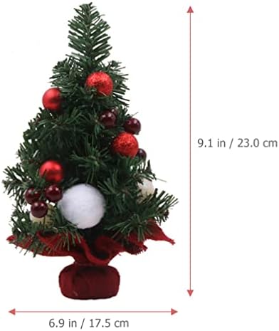 Gadpiparty Decoração de Natal Árvore de Natal Mini Árvore de Desktop Árvore Artificial de Férias para Tabela