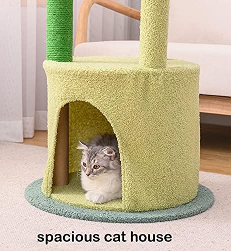 Árvore de gato para gatos internos 47,2 polegadas Modern Cat Towers Condomínio Cat com ninho de gatos de plataforma