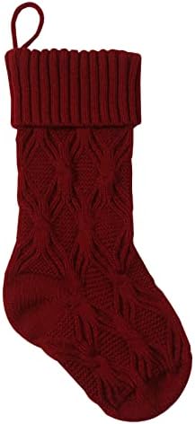 Baishitop preenchimento 18 polegadas 4 meias personalizadas decoração de saco de natal meias tricô longo