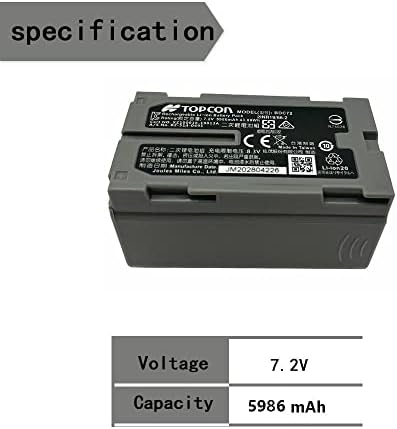 Xiaoxx 7.2v 5986mAh Bateria de íon de lítio BDC72 para estação total GM-52 de alto consultório GM-52