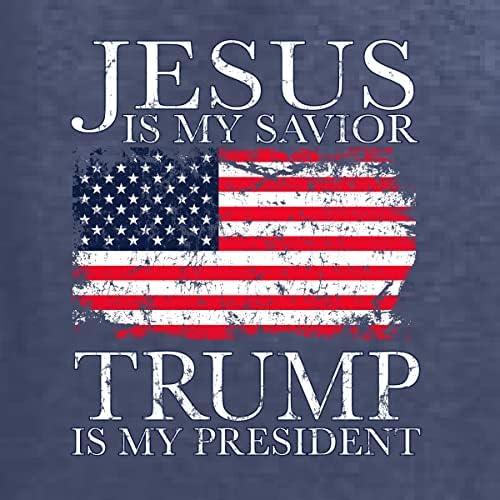 Jesus é meu Salvador Trump é meu presidente, camiseta gráfica masculina política