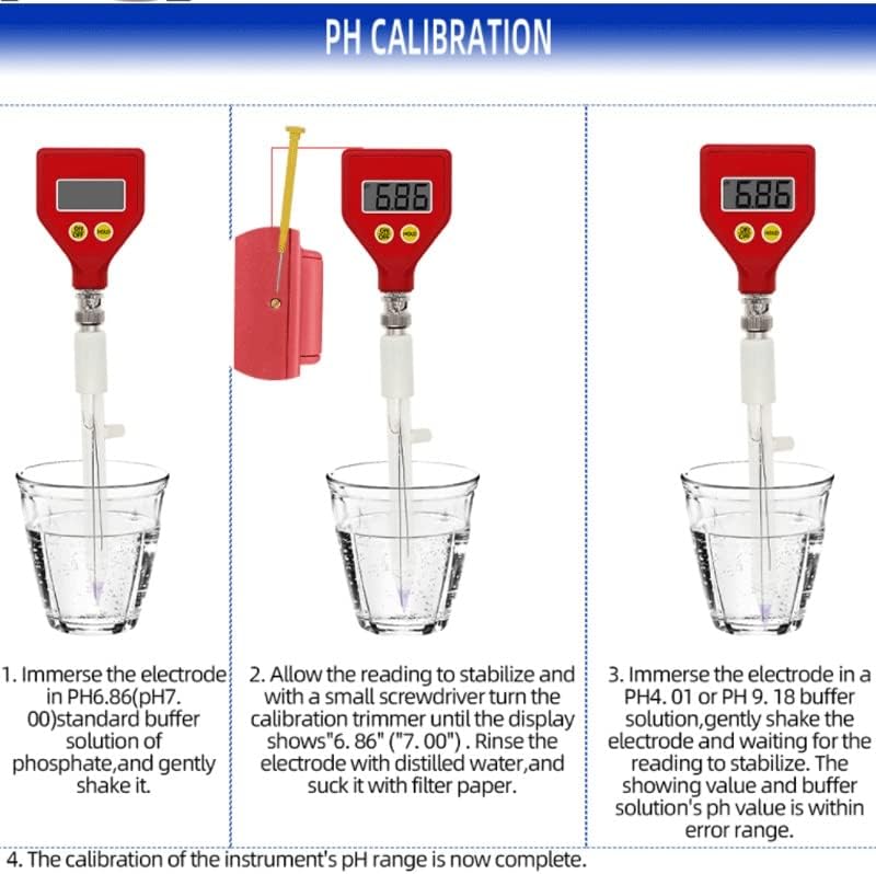 Sawqf ph medidor de pH testador de vidro afiado eletrodo para o leite aquático queijo alimento do solo