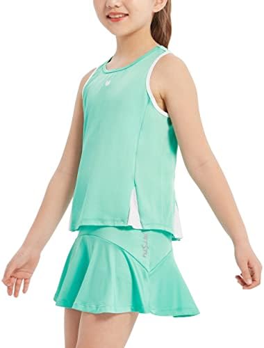 Fitst4 Girls Tennis Golf Dress Roupet Kids Tennis Skort e Tank Set Sports Attive Sports com shorts