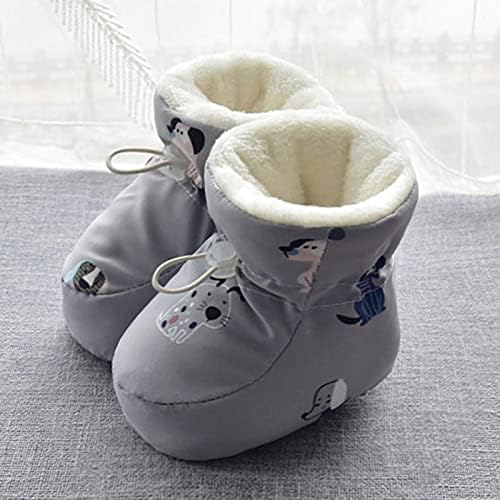 Botas de bebê para meninas Sones de neve de neve sapatos de criança sapatos de algodão e veludo espesso de sapatos